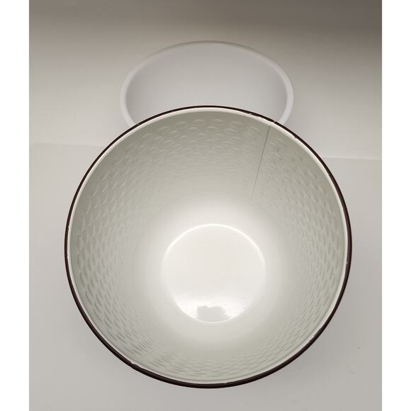 Better Homes & Gardens Antique Farmhouse-Style White  Ice Bucket Free Scoop - Picture 3 of 9